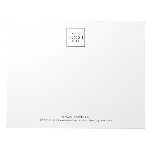 カスタムビジネスのロゴとカスタム文字 ノートパッド (正面)