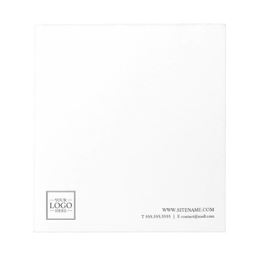 カスタムビジネスのロゴとカスタム文字 ノートパッド (正面)