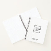 カスタムビジネスのロゴとカスタム文字 ノートブック (内部)