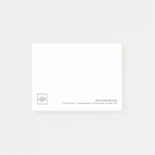 カスタムビジネスのロゴとカスタム文字 ポストイット (正面)