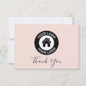 カスタムビジネスのロゴとメッセージ サンキューカード (正面)