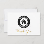 カスタムビジネスのロゴとメッセージ サンキューカード (正面)