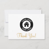 カスタムビジネスのロゴとメッセージ サンキューカード (正面)