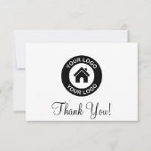 カスタムビジネスのロゴとメッセージ サンキューカード (正面)