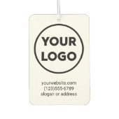 カスタムビジネスのロゴと情報の連絡プロモーション カーエアーフレッシュナー (正面)