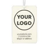 カスタムビジネスのロゴと情報の連絡プロモーション カーエアーフレッシュナー (裏面)