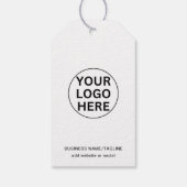 カスタムビジネスのロゴと文字のプロモーションホワイト ギフトタグ (裏面)