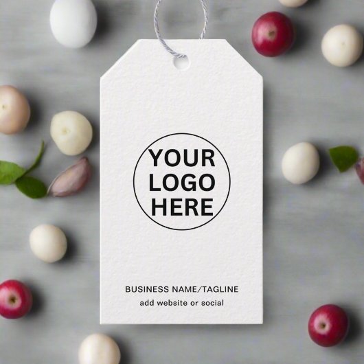 カスタムビジネスのロゴと文字のプロモーションホワイト ギフトタグ