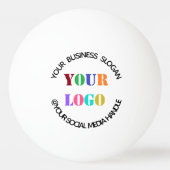 カスタムビジネスのロゴと文字ピンポンボール 卓球ボール (正面)