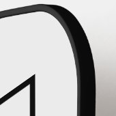 カスタムビジネスのロゴとWebサイトの両面 ピックルボールラケット (左詳細)