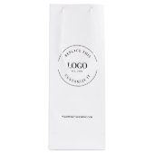 カスタムビジネスのロゴとWebサイトホワイト ワインギフトバッグ (正面)