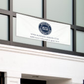 カスタムビジネスのロゴとWebサ企業のイト 横断幕 (ビルの外側)