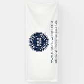 カスタムビジネスのロゴとWebサ企業のイト 横断幕 (縦)