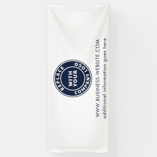 カスタムビジネスのロゴとWebサ企業のイト 横断幕 (縦)