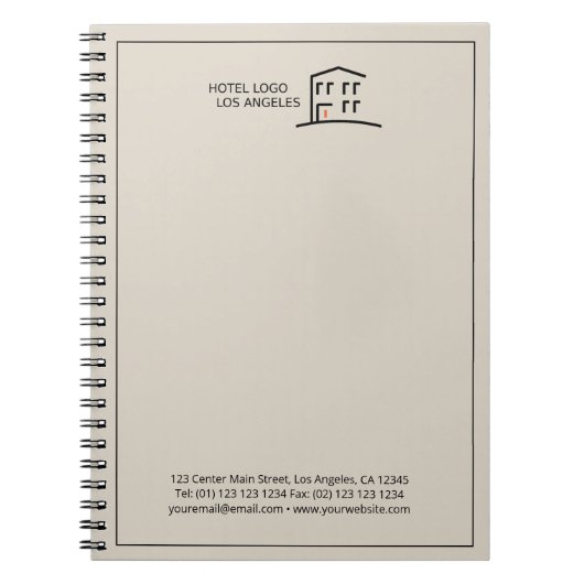 カスタムビジネスのロゴのプロモーションノートブック ノートブック (正面)