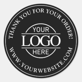 カスタムビジネスのロゴのプロモーション白黒 ラウンドシール