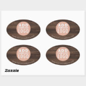 カスタムビジネスのロゴウッドルッエレガントク 楕円形シール (シート)