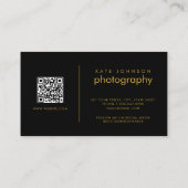 カスタムビジネスのロゴサークル黒金ゴールドモダン 名刺 (裏面)