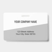 カスタムビジネスのロゴバーコードフォト従業員グレー バッジ (裏面)