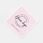 カスタムビジネスのロゴピンクのディナー スタンダードランチョンナプキン (角)