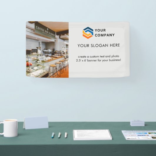 カスタムビジネスのロゴフォトグレー 横断幕 (トレードショー)
