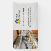 カスタムビジネスのロゴフォトグレー 横断幕 (縦)