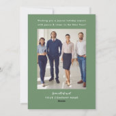 カスタムビジネスのロゴフォトレトロメリークリスマス シーズンカード (裏面)