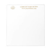 カスタムビジネスのロゴホワイトブランドのプロモーション ノートパッド (正面)