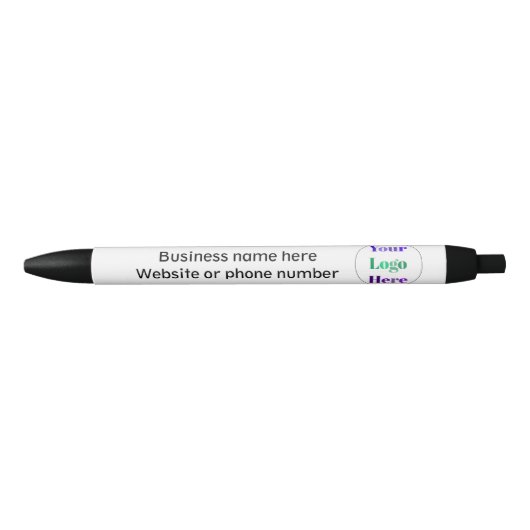 カスタムビジネスのロゴ企業ののプロモーション 黒ボールペン (正面)