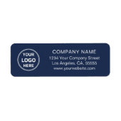 カスタムビジネスのロゴ企業の差出人住所 ラベル (正面)