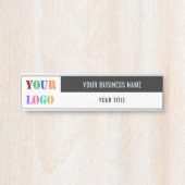 カスタムビジネスのロゴ名のドアサイン – お使いの色 サインプレート (正面)