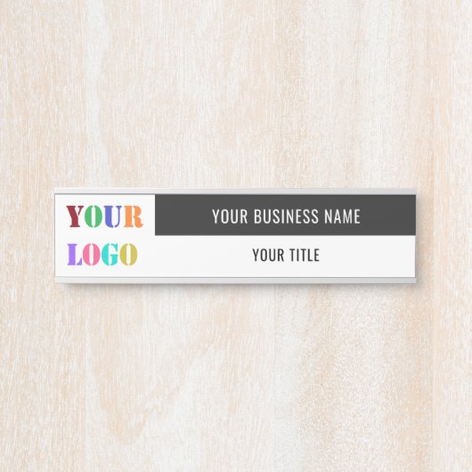 カスタムビジネスのロゴ名のドアサイン – お使いの色 サインプレート (正面)