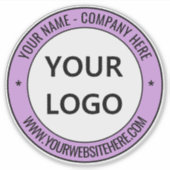 カスタムビジネスのロゴ名のプロモパーソナライズされたート シール (正面)