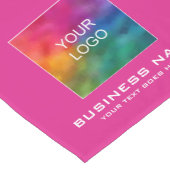 カスタムビジネスのロゴ名文字ピンク無地の色 ショートテーブルランナー (コーナー)