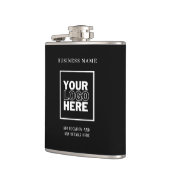 カスタムビジネスのロゴ白黒ブランド フラスク (左)