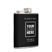 カスタムビジネスのロゴ白黒ブランド フラスク (右)