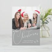 カスタムビジネスのロゴ、チームフォト&グリーティンググレー シーズンカード (スタンド正面)