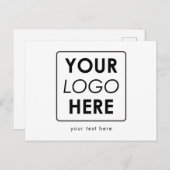 カスタムビジネスのロゴ/文字プロフェッショナル シーズンポストカード (正面/裏面)