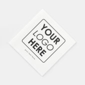 カスタムビジネスのロゴ/文字プロフェッショナル スタンダードランチョンナプキン (角)