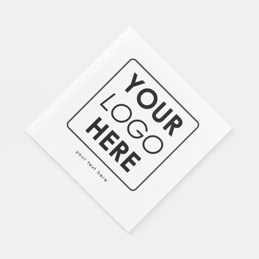 カスタムビジネスのロゴ/文字プロフェッショナル スタンダードランチョンナプキン (角)