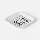 カスタムビジネスのロゴ/文字プロフェッショナル ペーパープレート (傾斜あり)