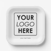 カスタムビジネスのロゴ/文字プロフェッショナル ペーパープレート (正面)