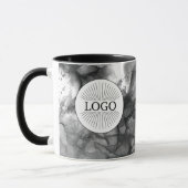 カスタムビジネスのロゴ(白黒) マグカップ (左)