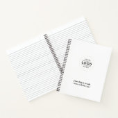 カスタムビジネスのロゴ（白） ノートブック (内部)