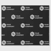 カスタムビジネスのロ企業のゴ黒 ラッピングペーパー (フラット)