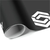 カスタムビジネスのロ企業のゴ黒 ラッピングペーパー (ロールコーナー)