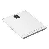 カスタムビジネスの基本ロゴと連絡詳細 ノートパッド (アングル)