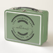 カスタムビジネスの宣伝用ロゴ メタルランチボックス (正面)