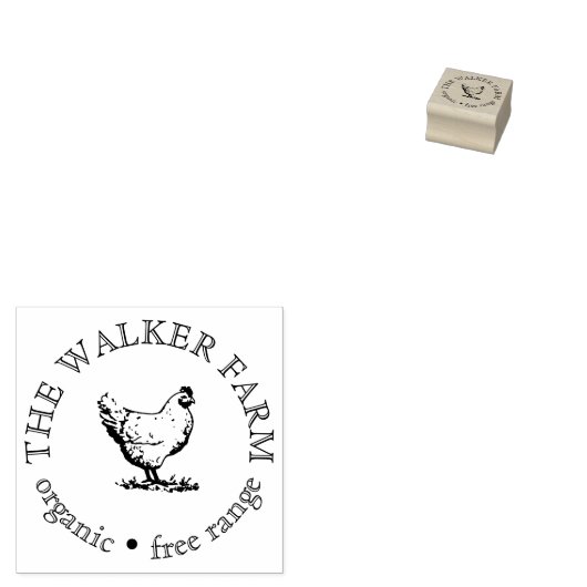 カスタムビジネスの宣伝用ロゴ ラバースタンプ (押印)