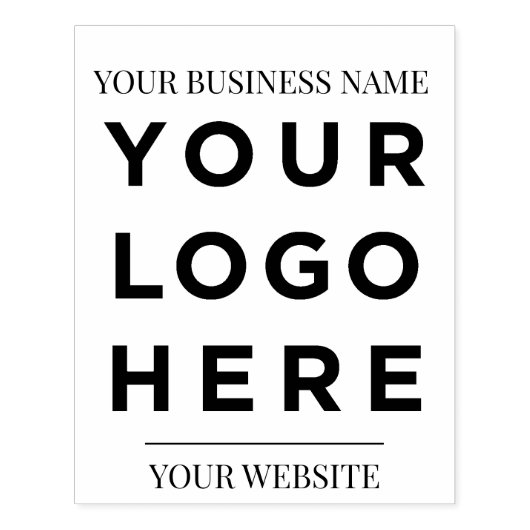 カスタムビジネスエレガントロゴ名Webサイト ラバースタンプ (インプリント)